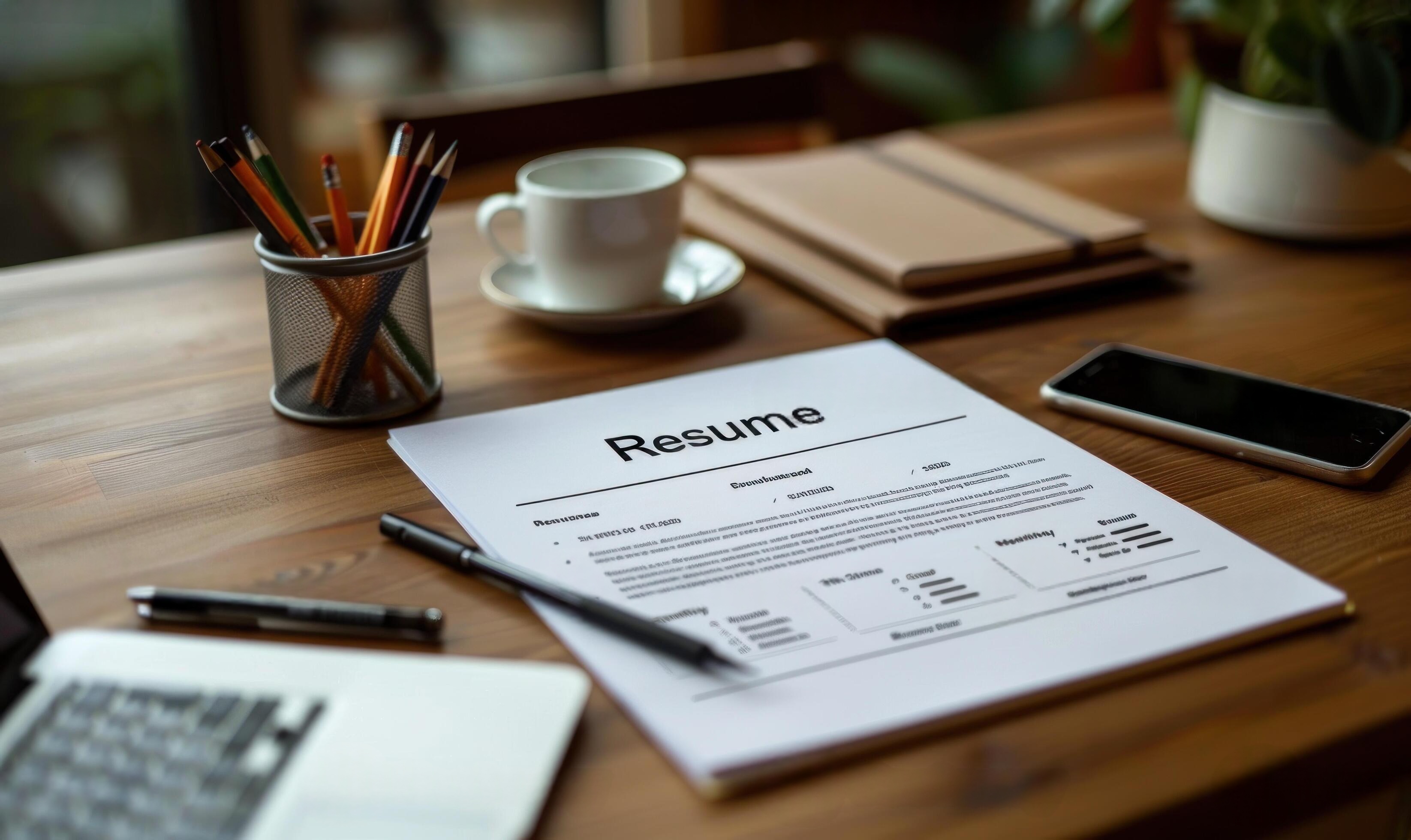 Professional reviewing resume